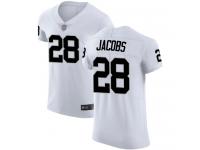 #28 Elite Josh Jacobs White Football Road Men's Jersey Oakland Raiders Vapor Untouchable