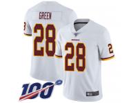 #28 Limited Darrell Green White Football Road Men's Jersey Washington Redskins Vapor Untouchable 100th Season