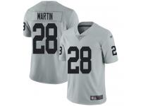 #28 Limited Doug Martin Silver Football Men's Jersey Oakland Raiders Inverted Legend