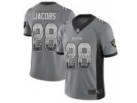 #28 Limited Josh Jacobs Gray Football Youth Jersey Oakland Raiders Rush Drift Fashion