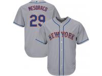 #29 Authentic Devin Mesoraco Youth Grey Baseball Jersey - Road New York Mets Cool Base