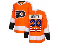 #29 Authentic Johnny Oduya Orange Adidas NHL Youth Jersey Philadelphia Flyers USA Flag Fashion