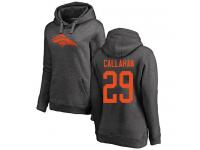 #29 Bryce Callahan Ash Football One Color Women's Denver Broncos Pullover Hoodie