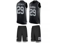 #29 Lamarcus Joyner Black Football Men's Jersey Oakland Raiders Tank Top Suit