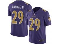 #29 Limited Earl Thomas III Purple Football Men's Jersey Baltimore Ravens Rush Vapor Untouchable
