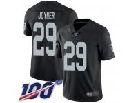 #29 Limited Lamarcus Joyner Black Football Home Men's Jersey Oakland Raiders Vapor Untouchable 100th Season