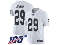 #29 Limited Lamarcus Joyner White Football Road Youth Jersey Oakland Raiders Vapor Untouchable 100th Season