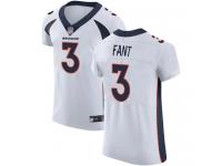 #3 Elite Drew Lock White Football Road Men's Jersey Denver Broncos Vapor Untouchable