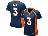 #3 Game Drew Lock Navy Blue Football Alternate Women's Jersey Denver Broncos