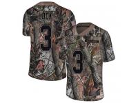 #3 Limited Drew Lock Camo Football Men's Jersey Denver Broncos Rush Realtree