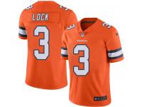 #3 Limited Drew Lock Orange Football Men's Jersey Denver Broncos Rush Vapor Untouchable