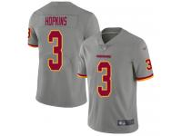 #3 Limited Dustin Hopkins Gray Football Men's Jersey Washington Redskins Inverted Legend