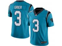 #3 Limited Will Grier Blue Football Men's Jersey Carolina Panthers Rush Vapor Untouchable