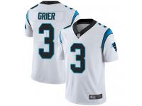 #3 Limited Will Grier White Football Road Men's Jersey Carolina Panthers Vapor Untouchable