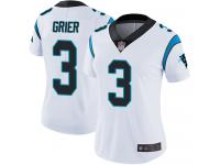 #3 Limited Will Grier White Football Road Women's Jersey Carolina Panthers Vapor Untouchable