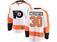 #30 Breakaway Michal Neuvirth White NHL Away Men's Jersey Philadelphia Flyers