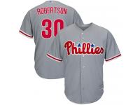 #30  David Robertson Grey Baseball Road Men's Jersey Philadelphia Phillies Cool Base