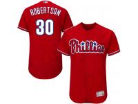 #30 David Robertson Red Baseball Alternate Men's Jersey Philadelphia Phillies Flex Base