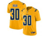 #30 Limited Austin Ekeler Gold Football Youth Jersey Los Angeles Chargers Inverted Legend