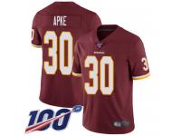 #30 Limited Troy Apke Burgundy Red Football Home Youth Jersey Washington Redskins Vapor Untouchable 100th Season