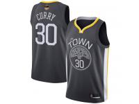 #30  Stephen Curry Black Basketball Youth Jersey Golden State Warriors Statement Edition 2019 Basketball Finals Bound
