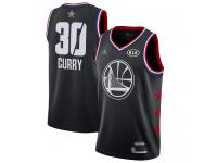 #30 Swingman Stephen Curry Black Jordan Basketball Women's Jersey Golden State Warriors 2019 All-Star Game