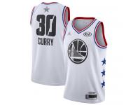 #30 Swingman Stephen Curry White Jordan Basketball Women's Jersey Golden State Warriors 2019 All-Star Game