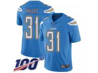 #31 Limited Adrian Phillips Electric Blue Football Alternate Youth Jersey Los Angeles Chargers Vapor Untouchable 100th Season