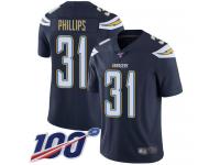 #31 Limited Adrian Phillips Navy Blue Football Home Youth Jersey Los Angeles Chargers Vapor Untouchable 100th Season