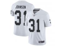 #31 Limited Isaiah Johnson White Football Road Men's Jersey Oakland Raiders Vapor Untouchable