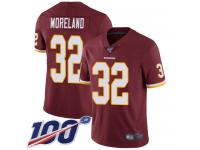 #32 Limited Jimmy Moreland Burgundy Red Football Home Youth Jersey Washington Redskins Vapor Untouchable 100th Season