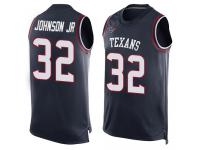 #32 Limited Lonnie Johnson Navy Blue Football Men's Jersey Houston Texans Player Name & Number Tank Top