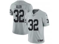#32 Limited Marcus Allen Silver Football Youth Jersey Oakland Raiders Inverted Legend