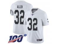 #32 Limited Marcus Allen White Football Road Youth Jersey Oakland Raiders Vapor Untouchable 100th Season