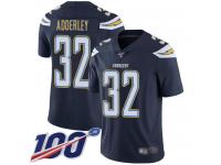 #32 Limited Nasir Adderley Navy Blue Football Home Youth Jersey Los Angeles Chargers Vapor Untouchable 100th Season