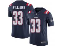 #33 Limited Joejuan Williams Navy Blue Football Men's Jersey New England Patriots Rush Vapor Untouchable
