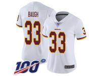 #33 Limited Sammy Baugh White Football Road Women's Jersey Washington Redskins Vapor Untouchable 100th Season