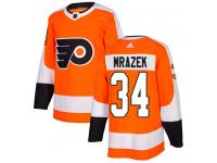 #34 Authentic Petr Mrazek Orange Adidas NHL Home Youth Jersey Philadelphia Flyers