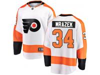 #34 Breakaway Petr Mrazek White NHL Away Youth Jersey Philadelphia Flyers