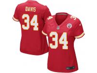 #34 Knile Davis Kansas City Chiefs Home Jersey _ Nike Women's Red NFL Game