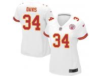 #34 Knile Davis Kansas City Chiefs Road Jersey _ Nike Women's White NFL Game