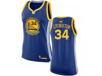 #34  Shaun Livingston Royal Blue Basketball Women's Jersey Golden State Warriors Icon Edition 2019 Basketball Finals Bound