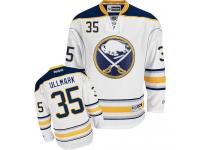 #35 Adidas Authentic Linus Ullmark Women's White NHL Jersey - Away Buffalo Sabres