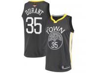 #35  Kevin Durant Black Basketball Youth Jersey Golden State Warriors Statement Edition 2019 Basketball Finals Bound