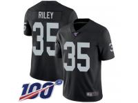 #35 Limited Curtis Riley Black Football Home Men's Jersey Oakland Raiders Vapor Untouchable 100th Season