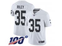 #35 Limited Curtis Riley White Football Road Men's Jersey Oakland Raiders Vapor Untouchable 100th Season