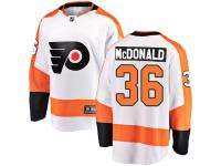 #36 Breakaway Colin McDonald White NHL Away Men's Jersey Philadelphia Flyers