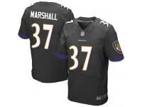 #37 Baltimore Ravens Iman Marshall Elite Men's Alternate Black Jersey Football