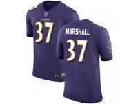 #37 Baltimore Ravens Iman Marshall Elite Men's Home Purple Jersey Football Vapor Untouchable
