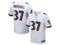 #37 Baltimore Ravens Iman Marshall Elite Men's Road White Jersey Football